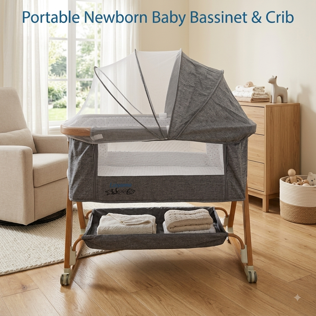 Portable Newborn Baby Bassinet & Crib