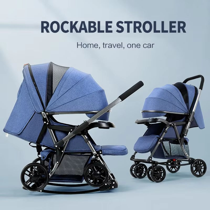 Rockable Baby Stroller & Mobile Crib