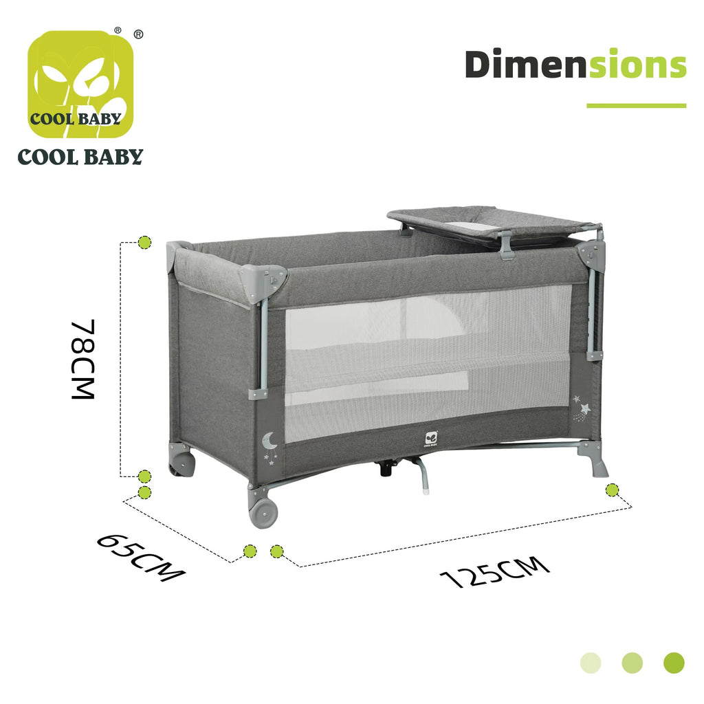 Foldable Baby Bed with Playpen