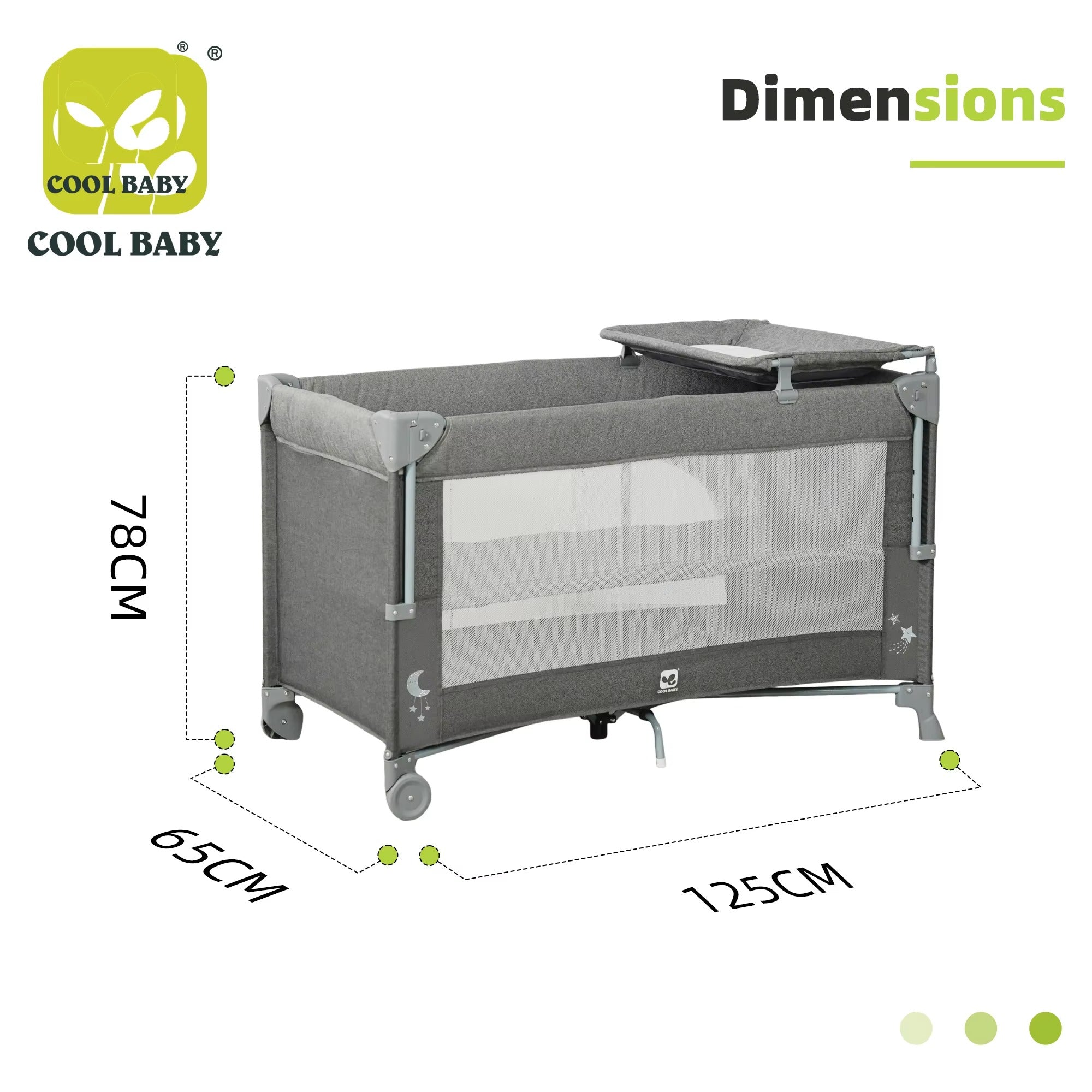 Foldable Baby Bed with Playpen