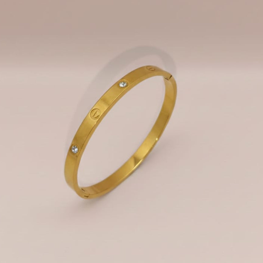 Eternal Stone-Inlaid Lock Bracelet