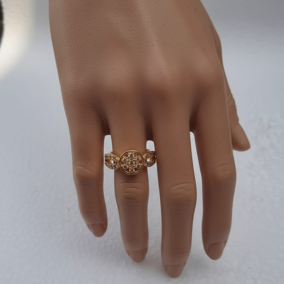 Round Cluster Cubic Zirconia Ring