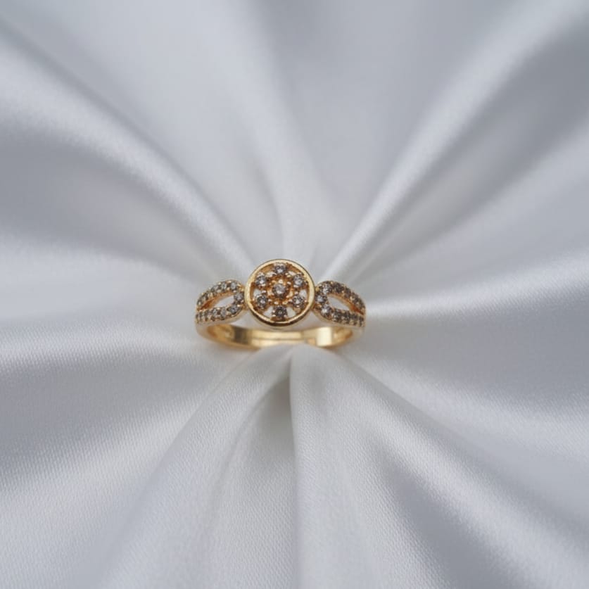 Round Cluster Cubic Zirconia Ring