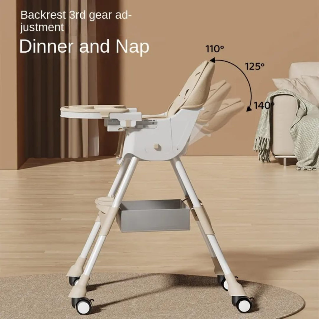 Portable Multifunctional Plastic Baby Dining Chair Foldable Adjusting Children's Dining Table for Home Use Living Room