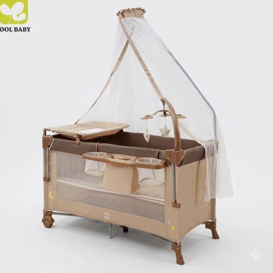 Foldable Baby Bed with Playpen
