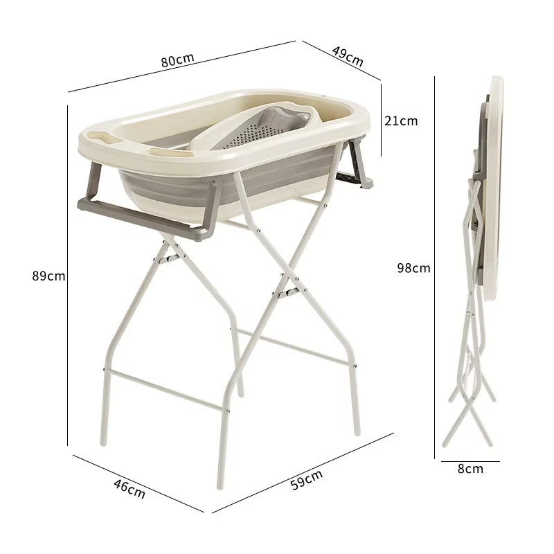 6-in-1 Foldable Baby Bathtub Set with Stand