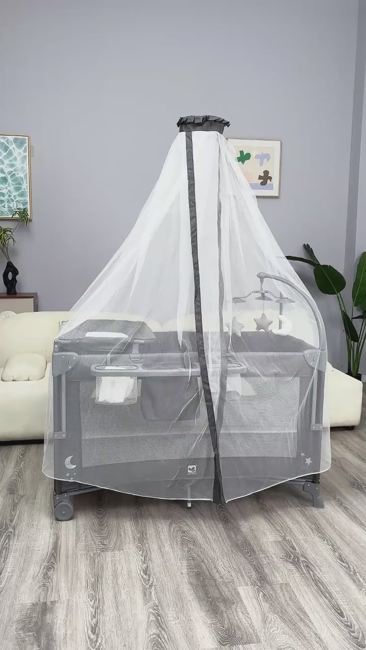 Foldable Baby Bed with Playpen